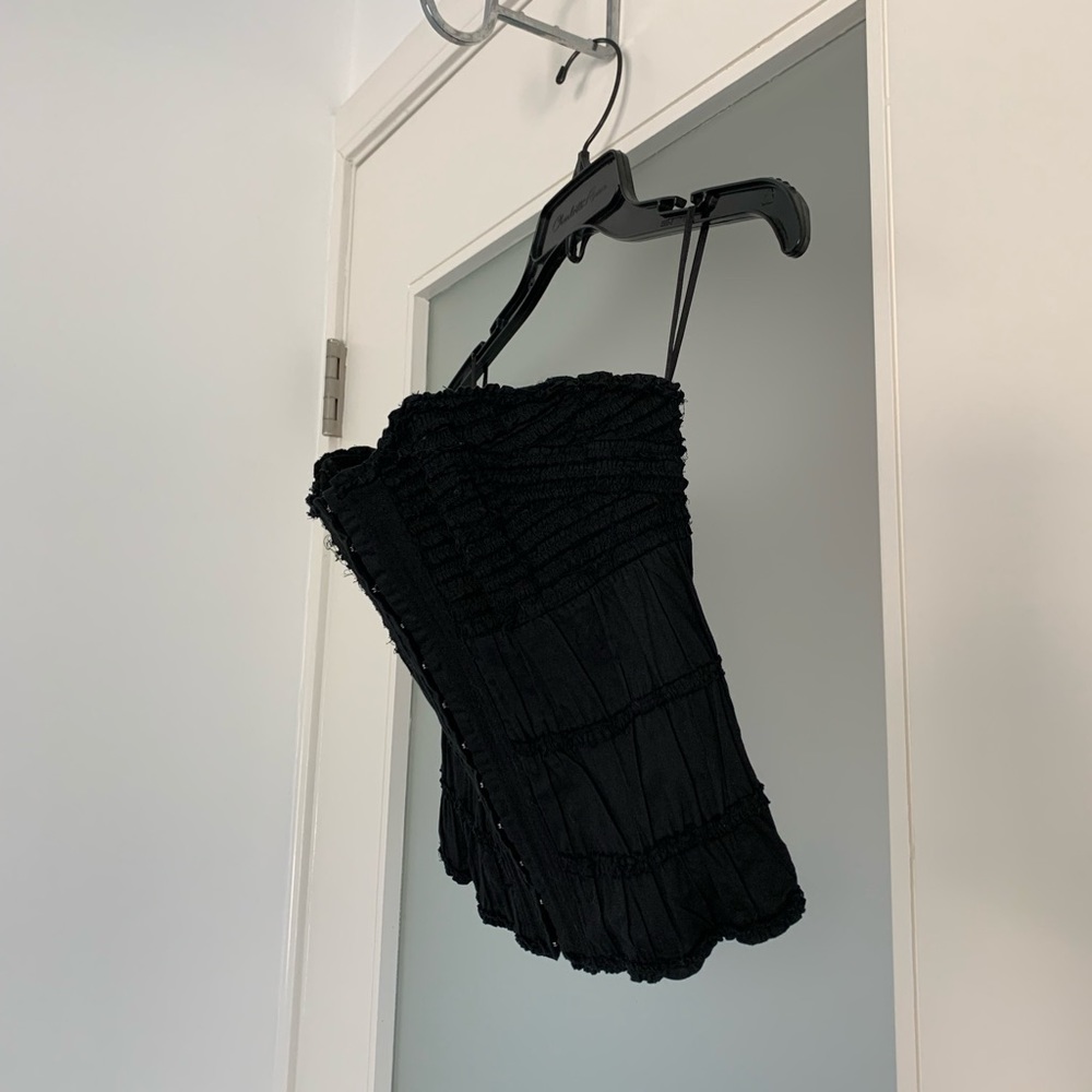 H&M black corset top bustier sz 4